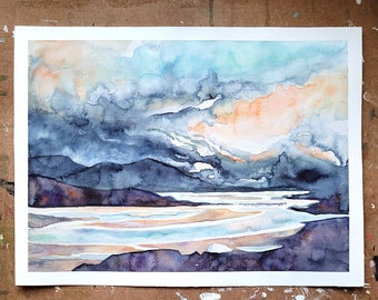 Mirror Of The North Scotland original Watercolor Painting