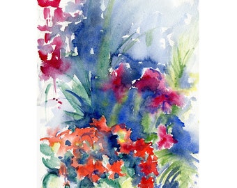 Blue Summer Crescendo Original Watercolor Painting