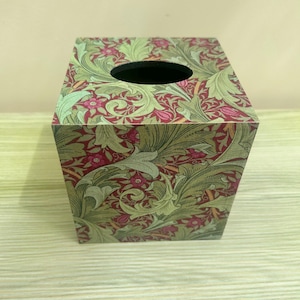 William Morris Acanthus Decoupaged Tissue Box Cover