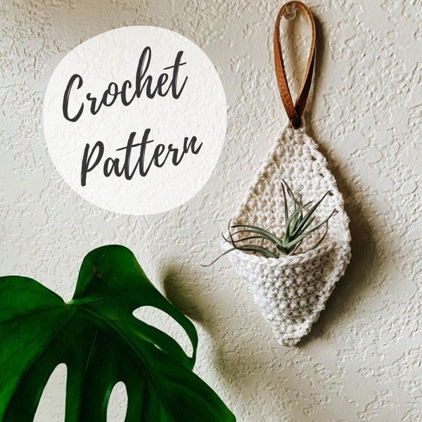 Air Plant Hanger Crochet Pattern / House plant gift / DIY