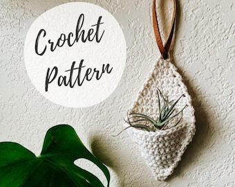 Air Plant Hanger Crochet Pattern / House plant gift / DIY