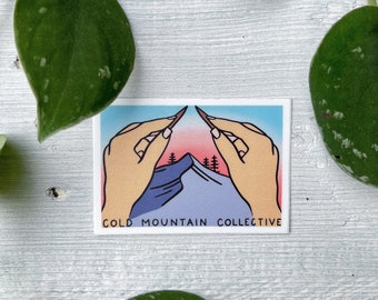 Sunset Knitting Mountain Sticker / Sunrise