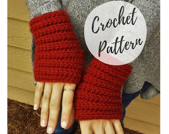 Fingerless Gloves Crochet Pattern / Rainier Wristers / Wrist Warmers