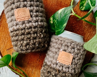 Wool Blend Can Cozy: Insulated Drink Sleeve, Gift Card Holder