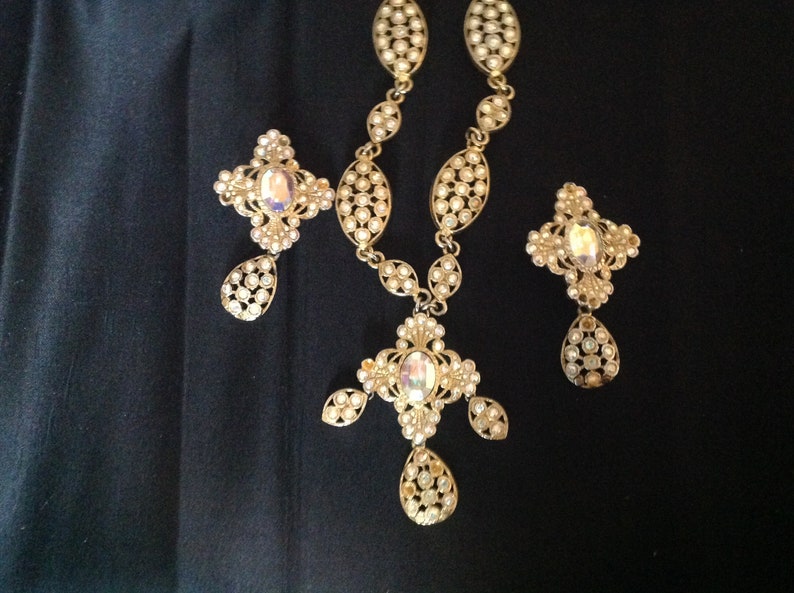 YSL statement necklace and earrings image 2
