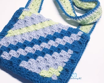 Mini Messenger Bag Pattern | C2C bag pattern | Corner to Corner Crochet | Crochet bag