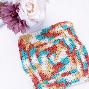 Terra Twist Crochet Washcloth Pattern: Textured Home Decor (PDF Pattern)