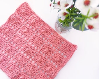 Popcorn Lattice Washcloth pattern | crochet washcloth pattern | facecloth | crochet pattern | crochet dishcloth | dishcloth