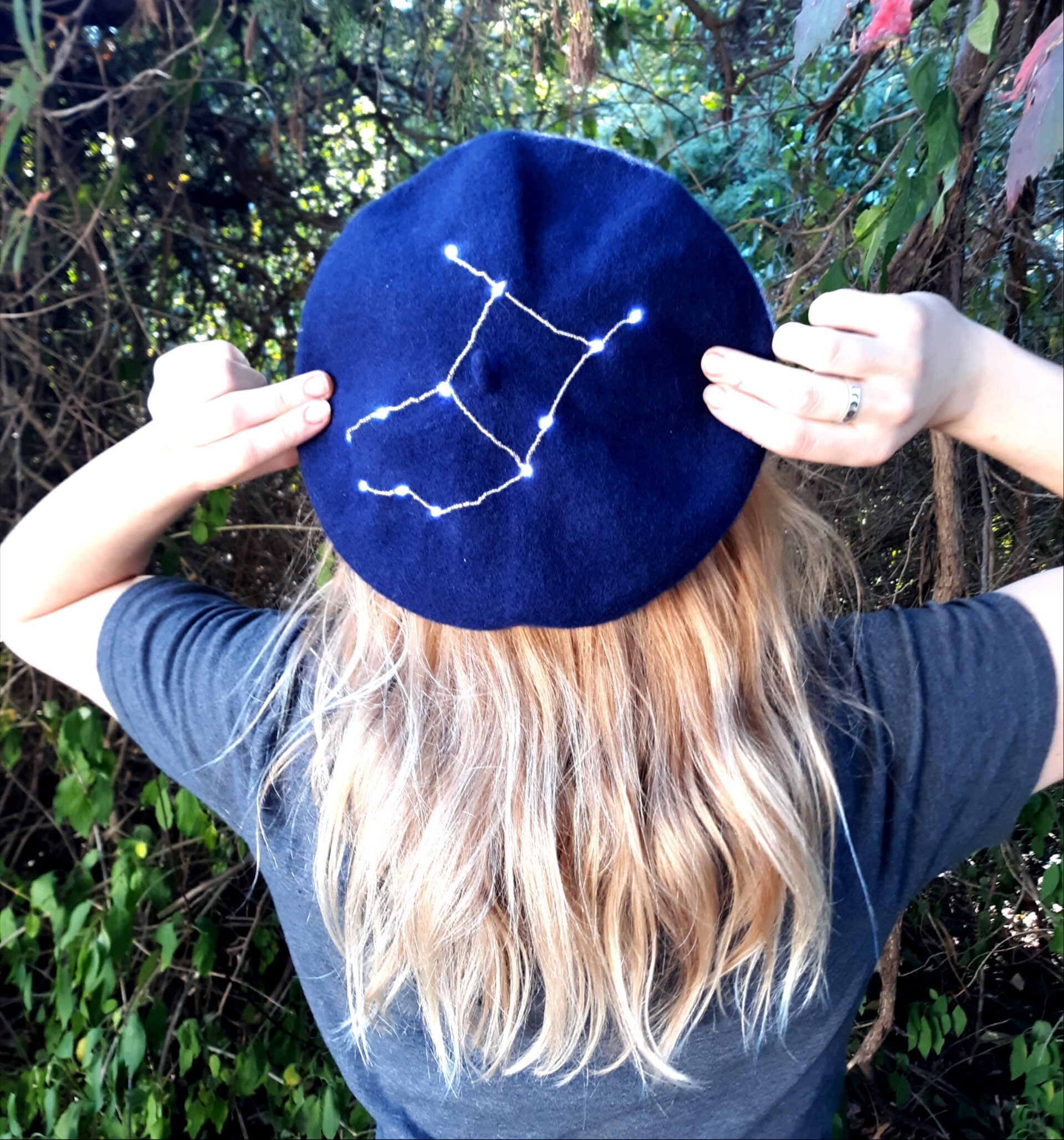 Virgo Zodiac Beret With LED Lights 