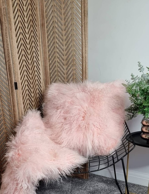 Extra Large Pink Fur Cushion 60 Cm With Without Inner Etsy