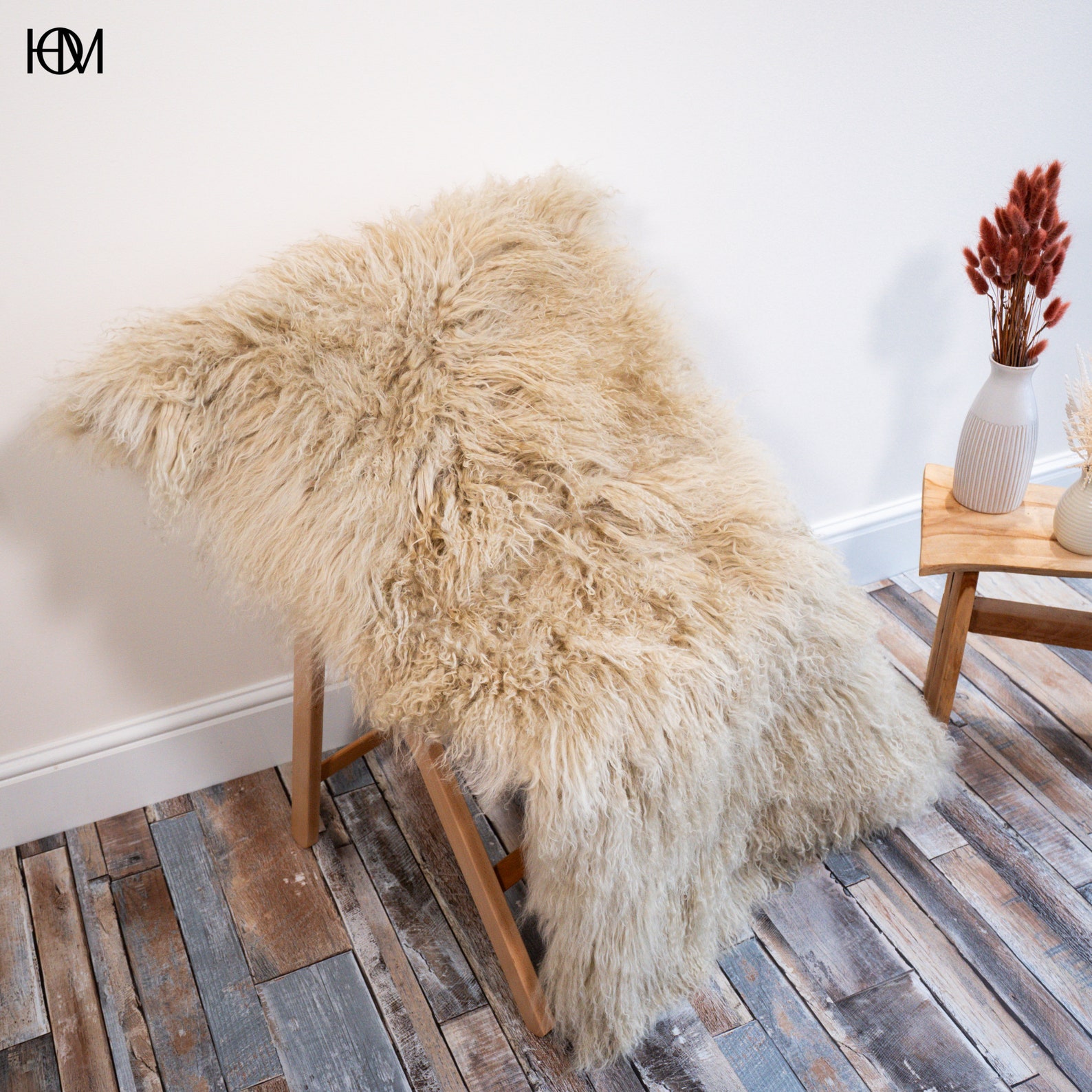 100% Mongolian Sheepskin Rug Different Colors Genuine Tibetan Fur Long ...