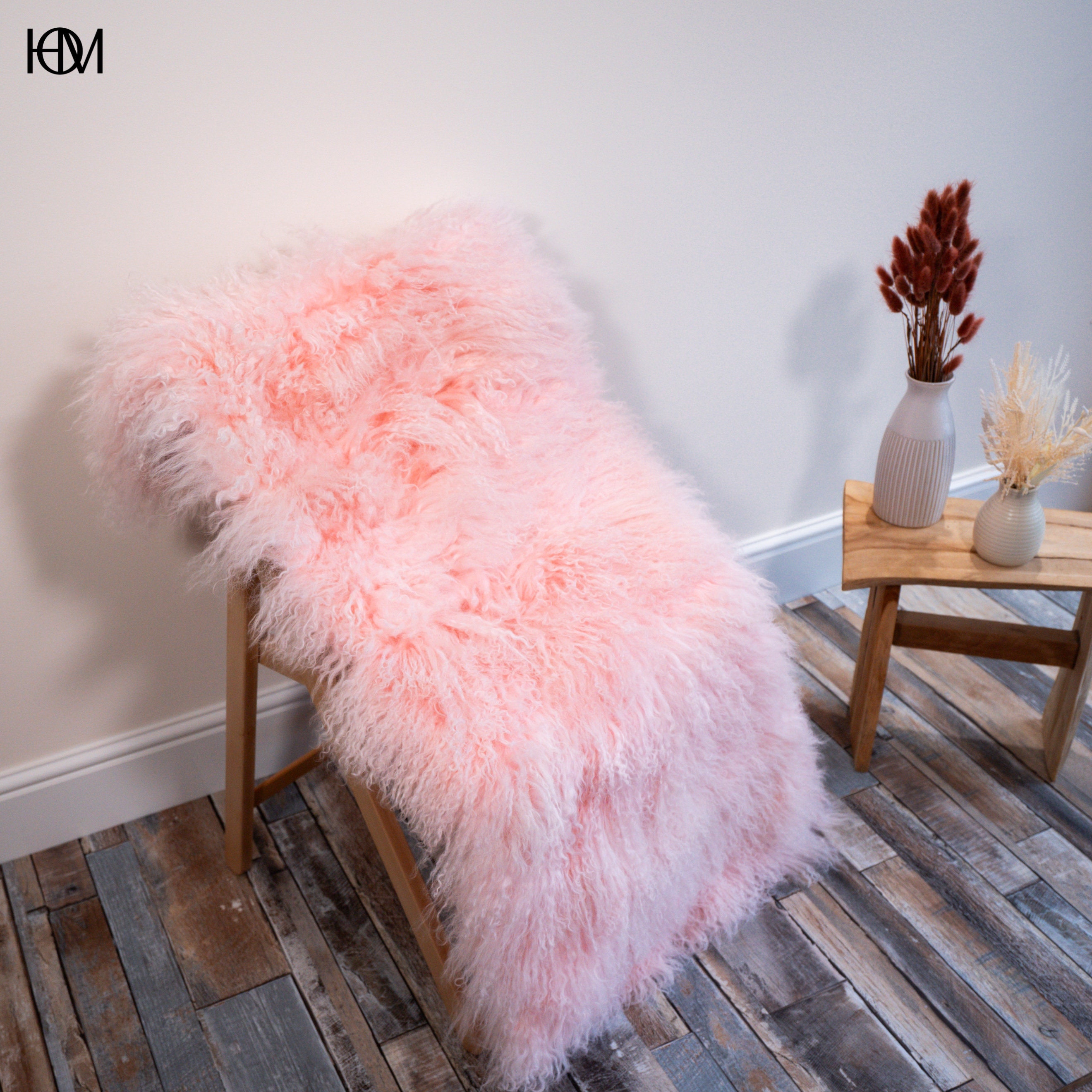 100% Mongolian Sheepskin Rug Different Colors Genuine Tibetan Fur Long ...