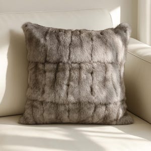 Real Fox Fur Cushion Square Fur Cushion Fur Pillow Genuine Fox Fur Cushions Luxury Fur Pillow Soft Cushion Living Room Fur Cushion Natural