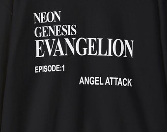 Felpa Neon Genesis Evangelion, titelcard Pullover Crewneck Winter Sweatshirt