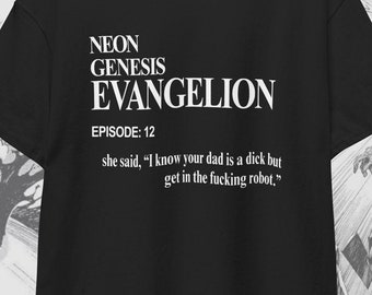 Maglietta Neon Genesis Evangelion, maglietta anime divertente, maglietta manga, maglietta unisex, regalo per lui