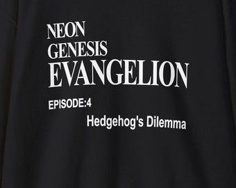 Felpa Neon Genesis Evangelion, Il dilemma del riccio, Felpa con cappuccio manga e anime, Streetwear giapponese