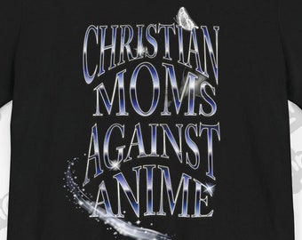 Maglietta Christian Moms Against Anime anni '90 bootleg, maglietta meme divertente