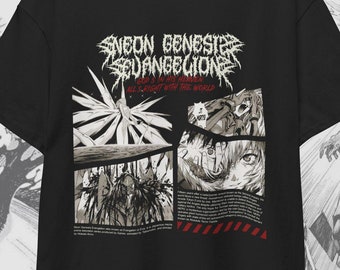 Maglietta Neon Genesis Evangelion, Maglietta Anime con Shinji, Asuka e Rei, Maglietta Regalo, Regalo di Compleanno, Unisex