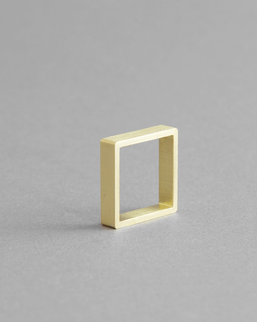 Handmade Square Brass Ring: Modern Geometric Jewelry - Etsy