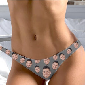 Custom Face Panties, Thong Panties With Faces And Name, Personalized Thongs, Funny Panties, Photo Thong Panties