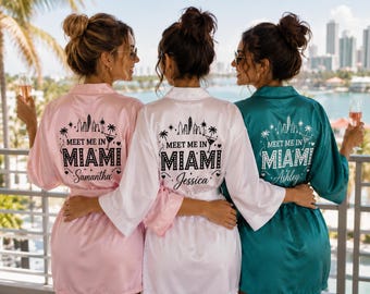 Personalized Girls Trip Robes,  Matching Trip Vacation, Bachelorette Gift