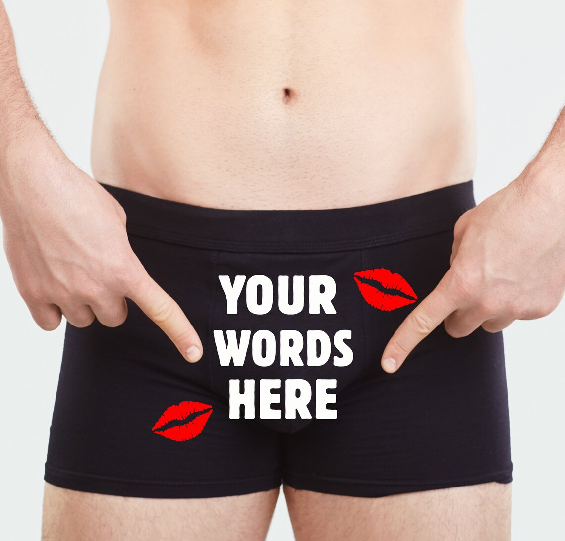 Custom Underwear Underwear With Words Personalized Men's | Etsy