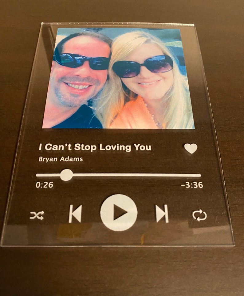 Spotify Glass Plaque 5x7 Acrylic Custom Song Frame