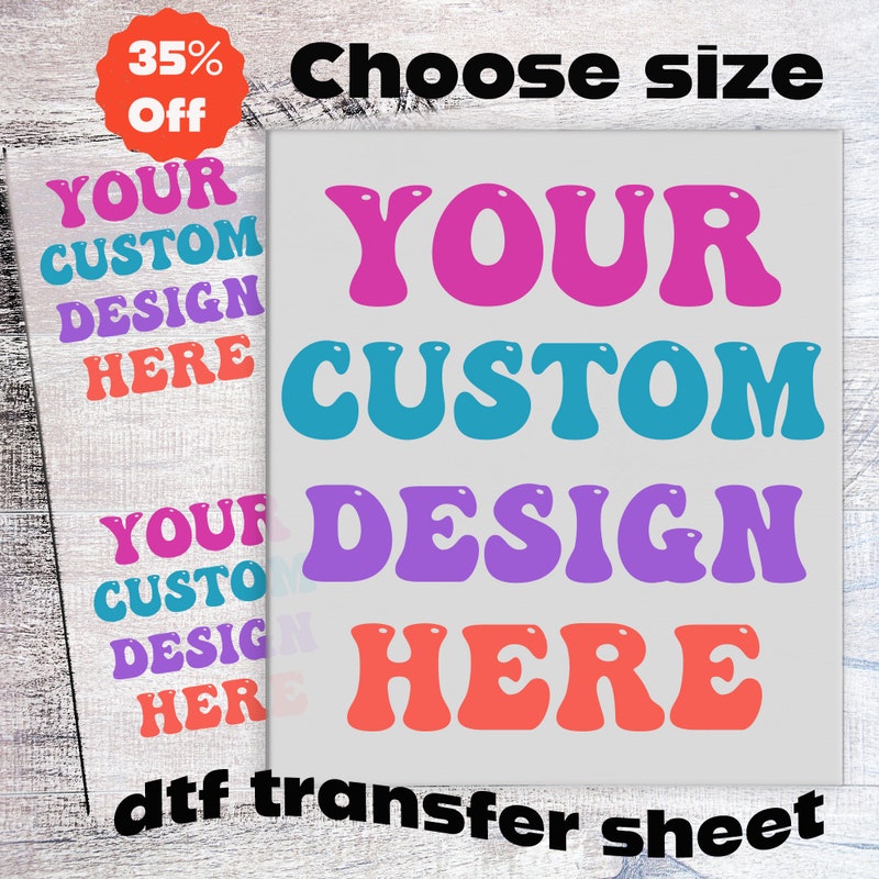 Dtf Size for Shirts Etsy