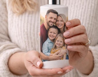 Personalized Photo Soap Dispenser • Custom Family Picture Dispenser • Sublimated Soap or Lotion Bottle • Housewarming Gift
