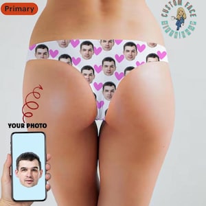 Custom Face Panties, Thong Panties, Personalized Thongs, Bachelorette Gift, Bride Panties