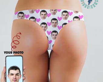 Custom Face Thong Panties, Personalized Bachelorette Gift