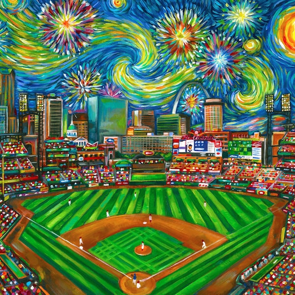 St Louis Art Busch Stadium - Etsy