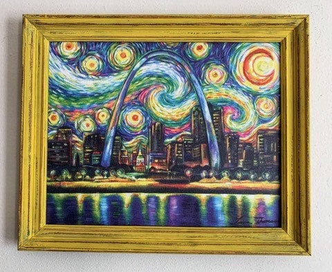 Starry Night Busch Stadium St. Louis Cardinals Art St Louis 