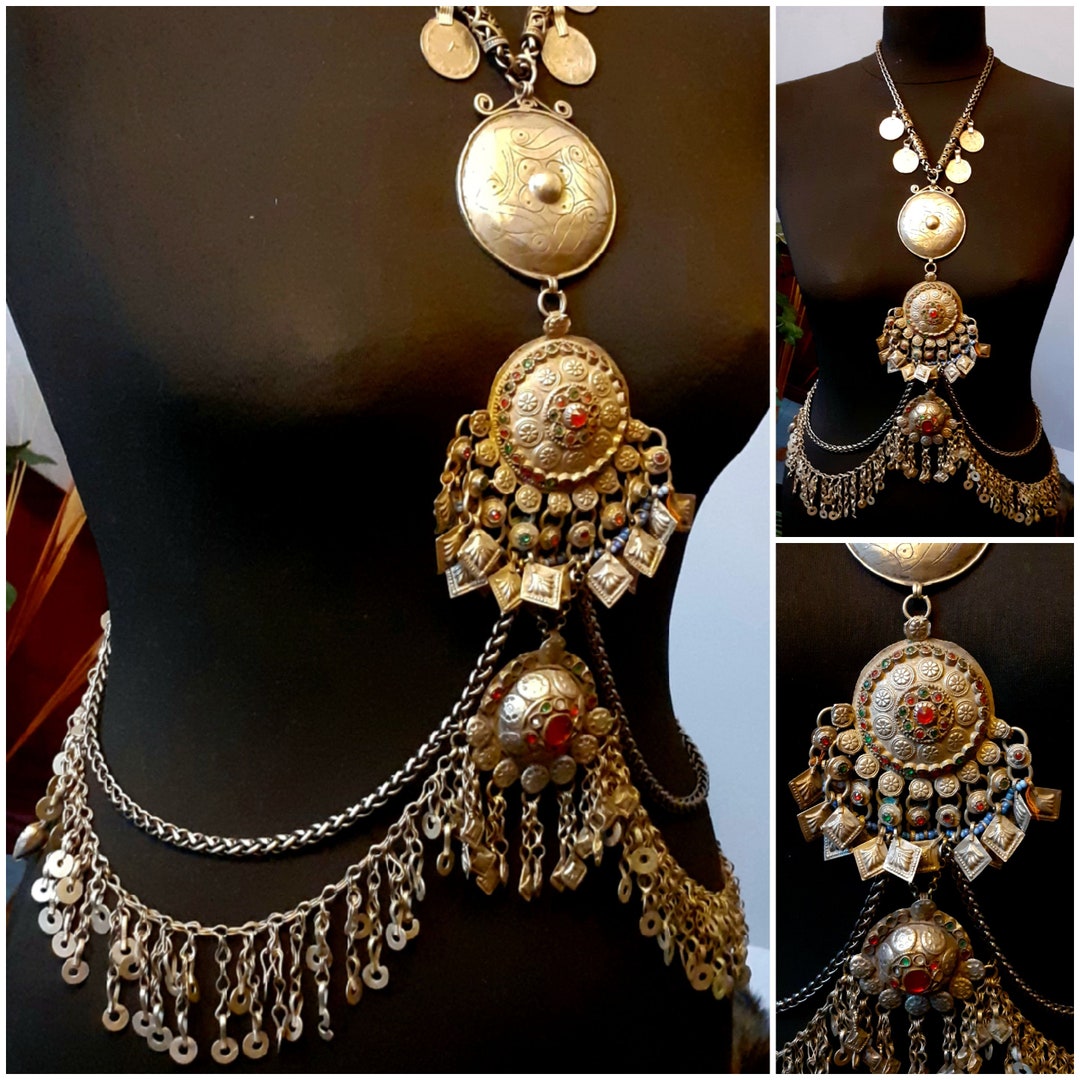 Tribal Fusion Belly Dance Body Chain Etsy
