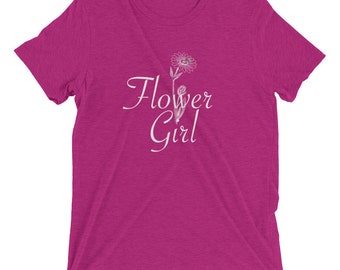 Flower Girl & Honeybee Women's Short Sleeve T-shirt, Fitted Women's Garden T-shirt in 9 Vintage Colors