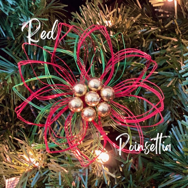 Poinsettia Ornament Etsy