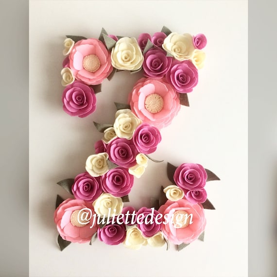Lettre De Fleur Fleur Rose Lettre Pépinière Fleur Lettres Pour Chambre Denfant Fleur Lettre Z Lettres De Fleurs De Noces Floral Initiale Motif