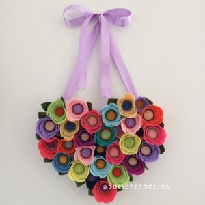 Valentine's Day Heart Wreath, Valentine's Day Wreath, Heart Wreath, Colorful Heart Wreath, Heart Wreath for Valentine's Day image 7