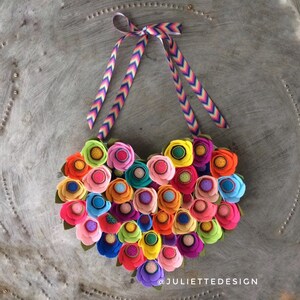 Valentine's Day Heart Wreath, Valentine's Day Wreath, Heart Wreath, Colorful Heart Wreath, Heart Wreath for Valentine's Day image 3