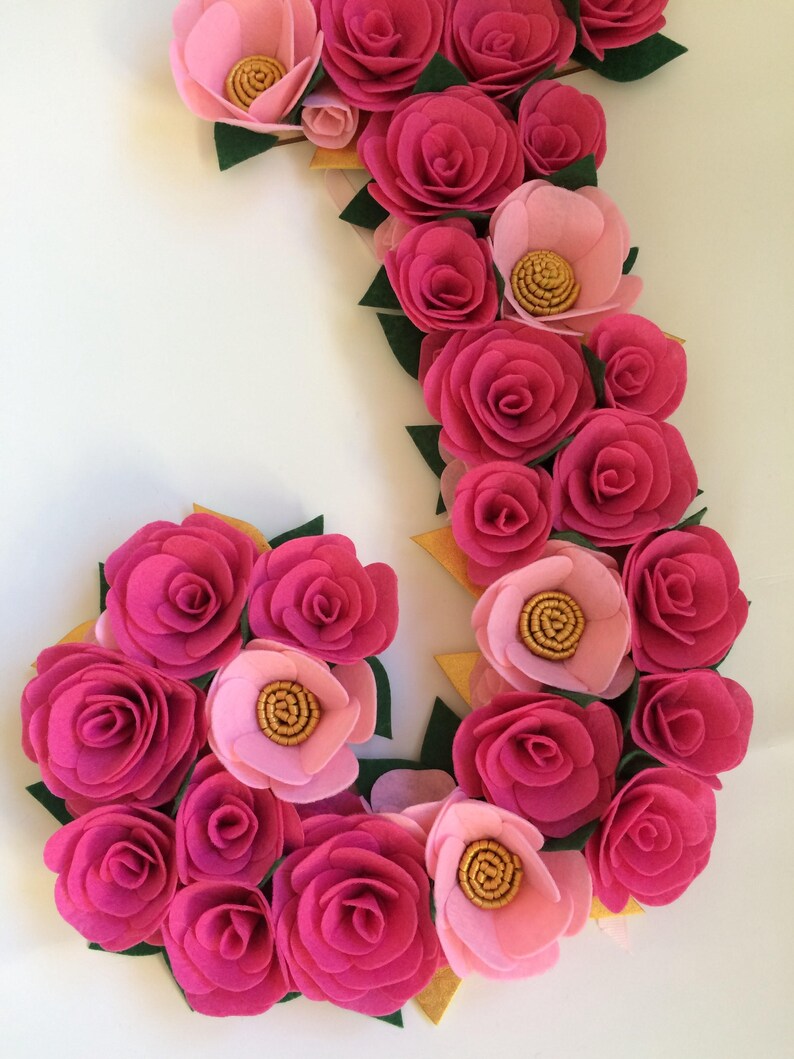 Custom Flower Letter for Nursery Decoration Custom Floral Etsy