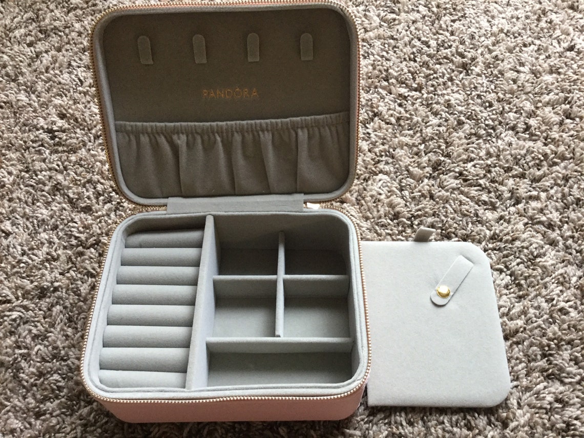 Pandora leather jewelry box. Jewelry storage box. Etsy