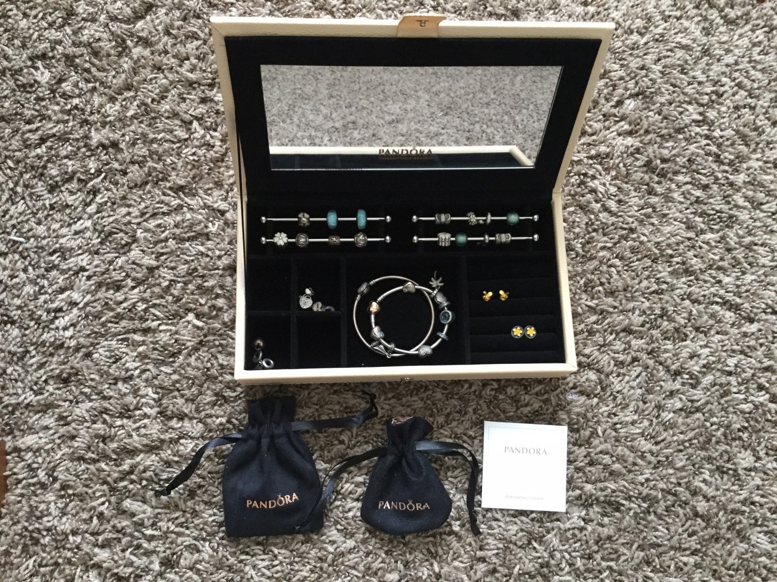 Pandora leather jewelry box. Jewelry storage box. Etsy