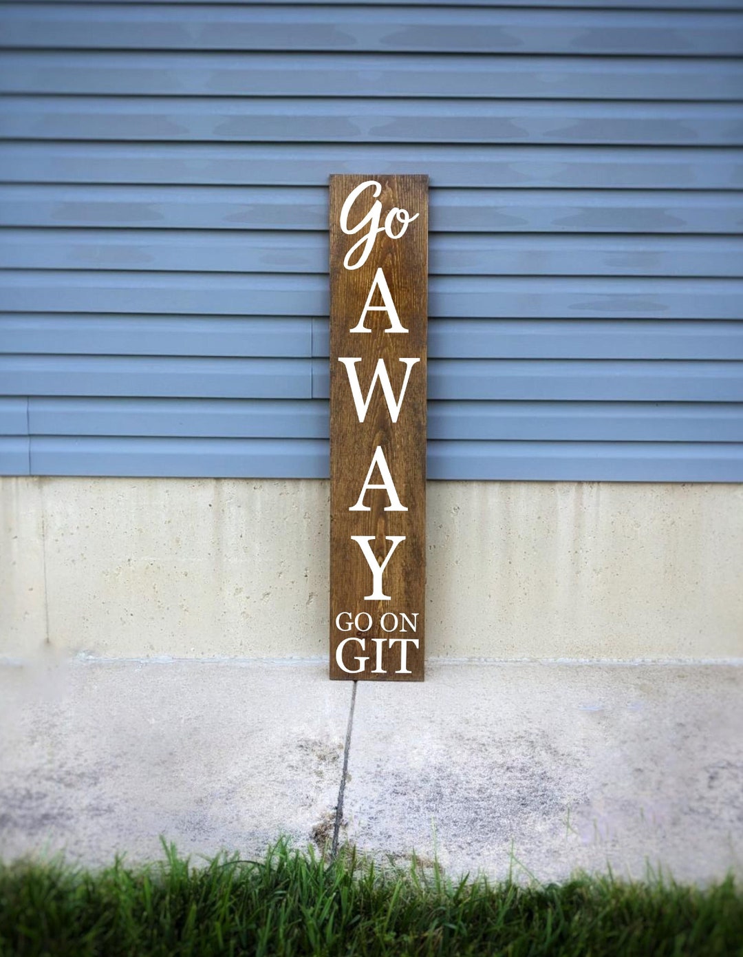 Go Away Porch Leaner Fall Porch Leaner Reversible Front Etsy