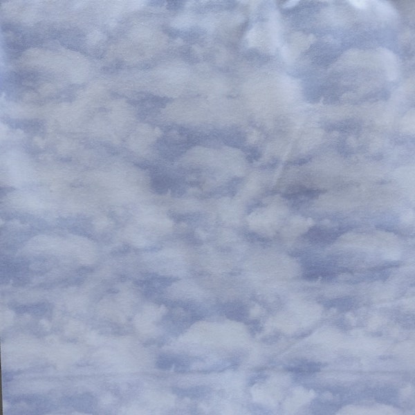Blue Grey Cloud Pattern - Cotton Flannel Pillowcase