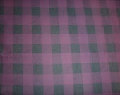 Made to Order - Rayon Cotton Flannel Pillowcase - Pink and Grey Check