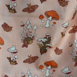 Mushrooms on Peach - 100% Organic Cotton - Pillowcase - GOTS Certified