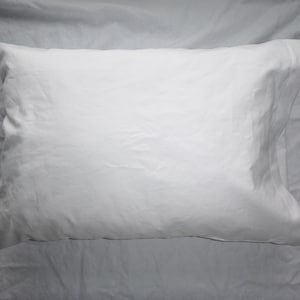 White - 100% Organic Cotton Sateen Pillowcase - Thicker heavier feel - 500 Thread Count - Solid - GOTS Certified