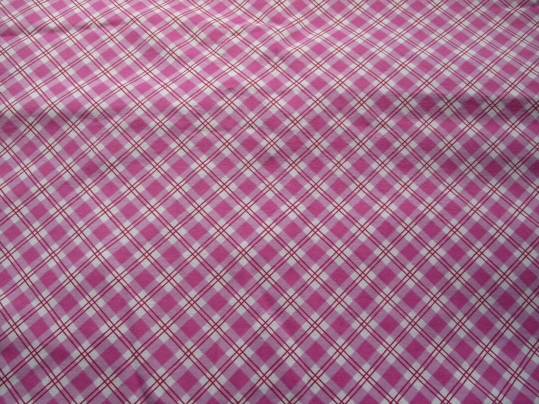Pink Argyle Pattern Cotton Flannel Pillowcase Etsy