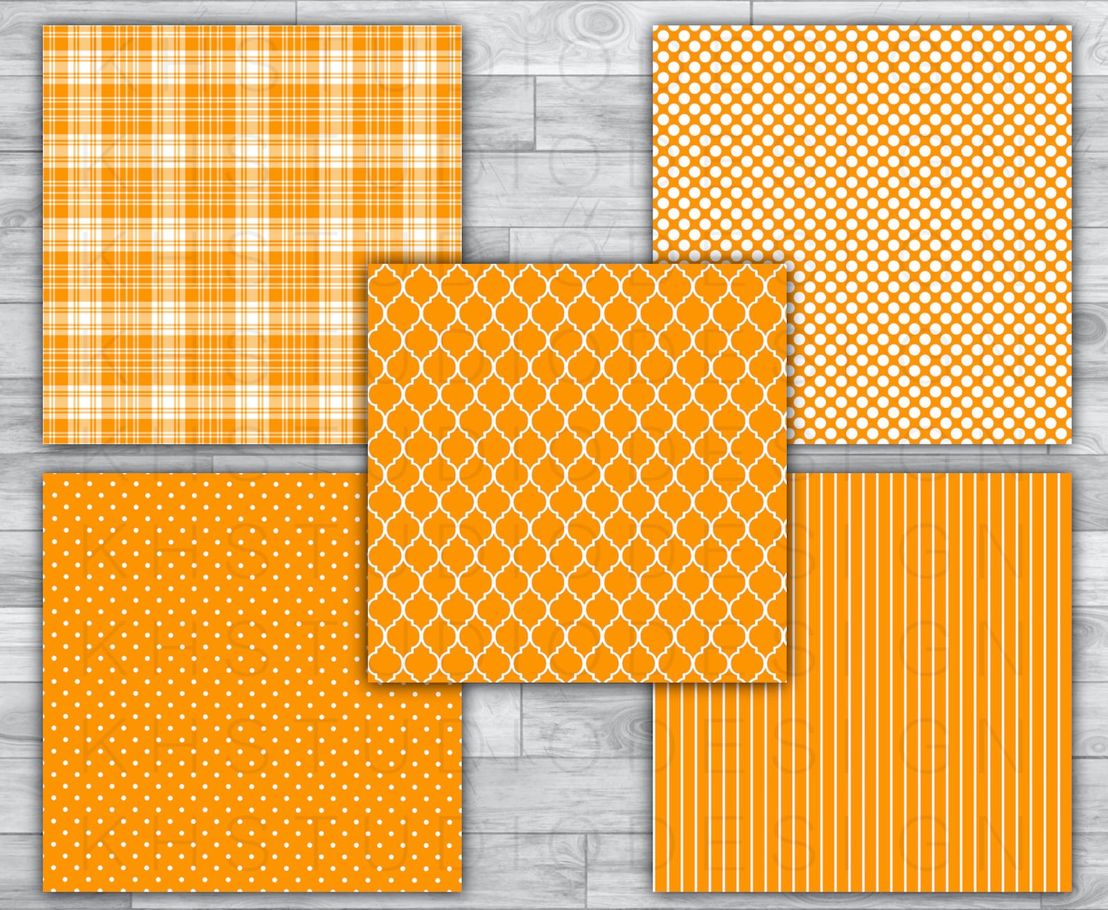 Tangerine Digital Paper Tangerine Scrapbooking Paper Orange Etsy