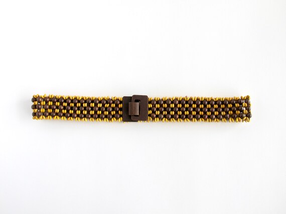 Vintage Beaded Belt, Wooden Accessories - image 4
